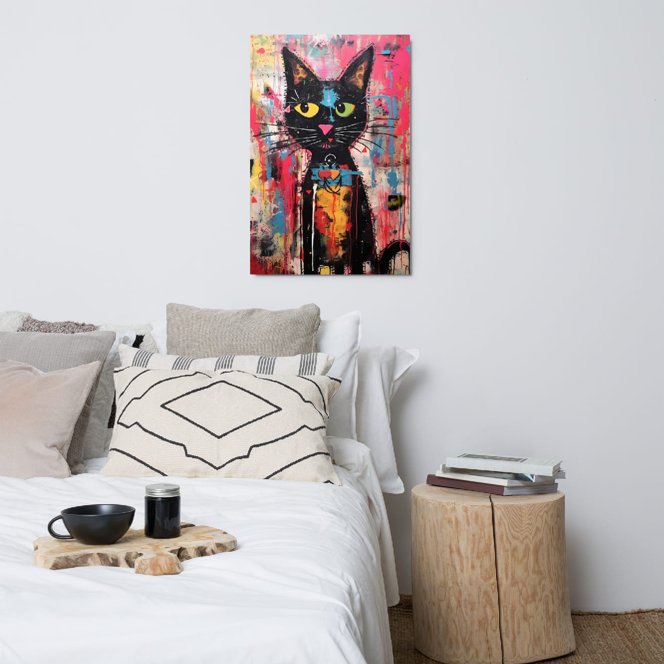 “Whisker Riot“ — Street Art Graffiti on Glossy Metal Poster